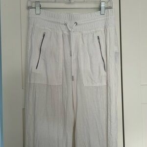 Athleta White Drawstring Joggers